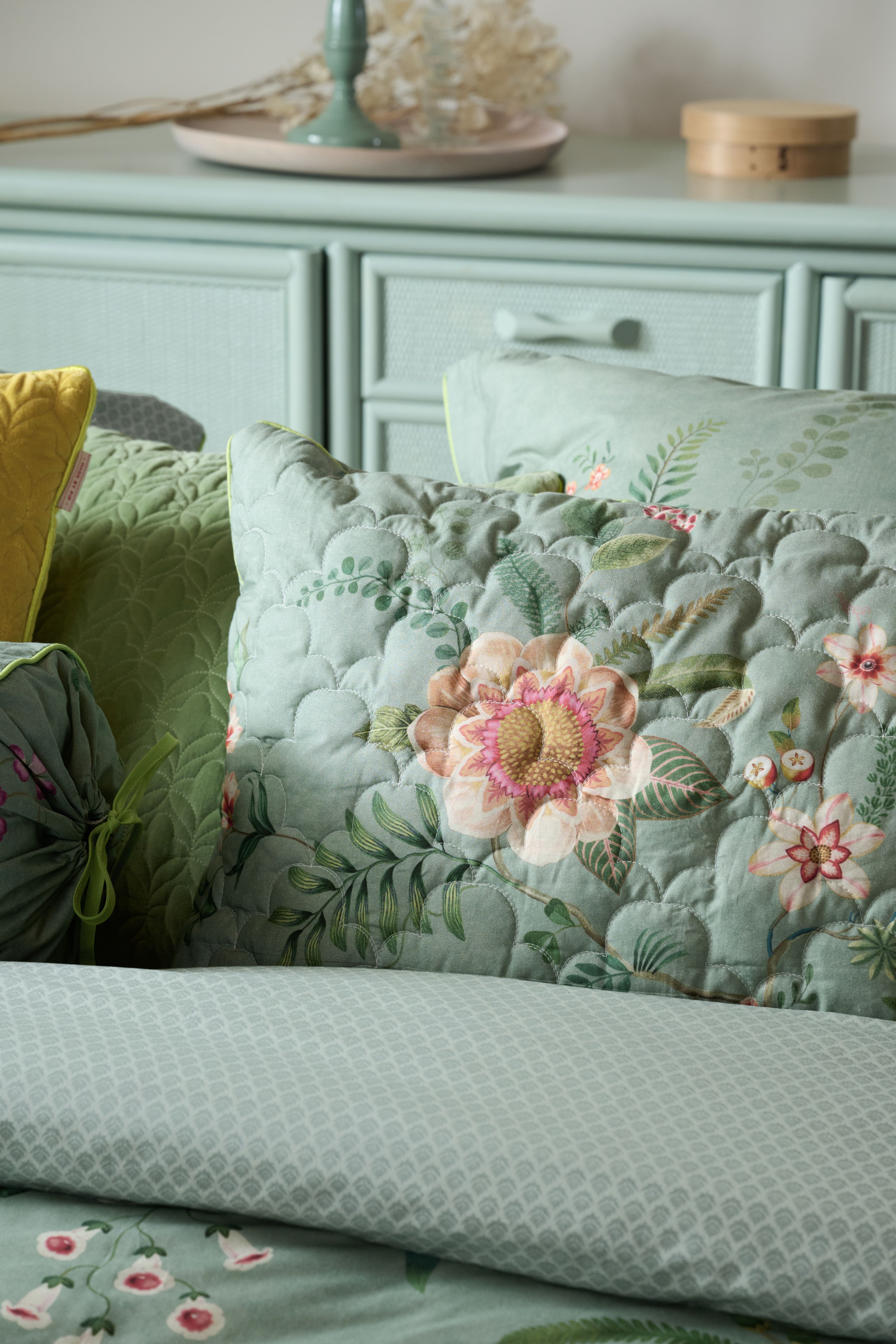 Pip Studio Everbloom Decoratiekussen - Groen