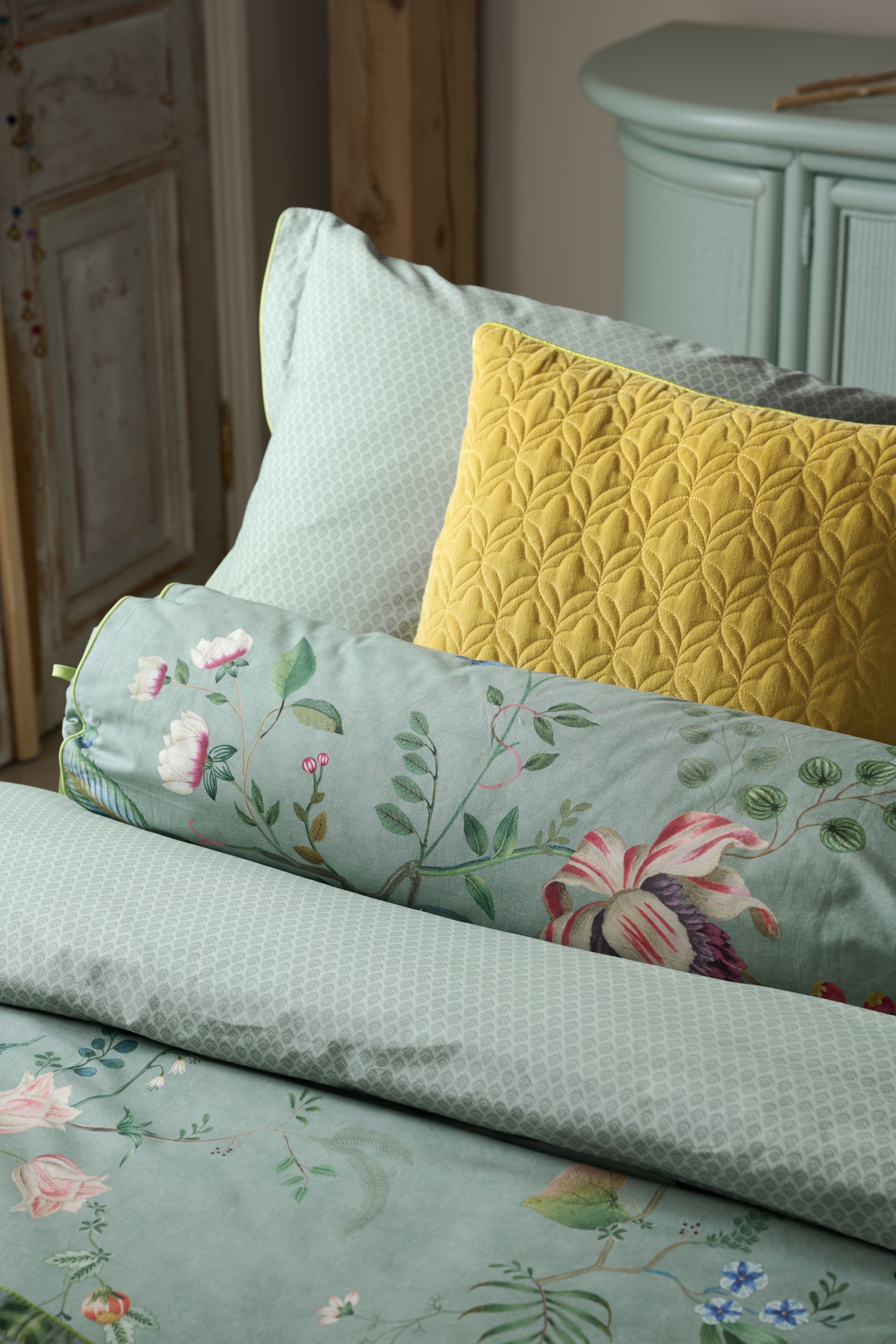 Pip Studio Everbloom Decoratiekussen - Groen