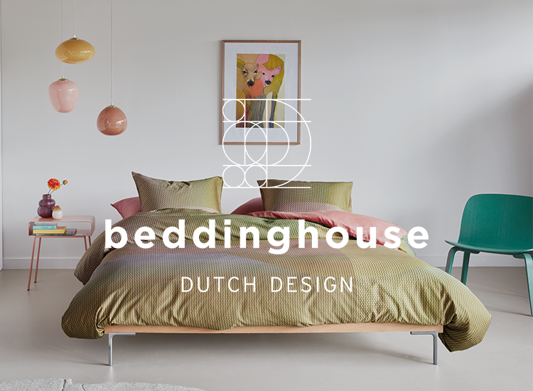 Beddinghouse Dutch Design dekbedovertrek in moderne goudgroene tint