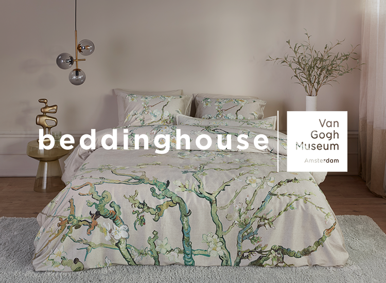 Beddinghouse x Van Gogh Museum dekbedovertrek met Amandelbloesem-design