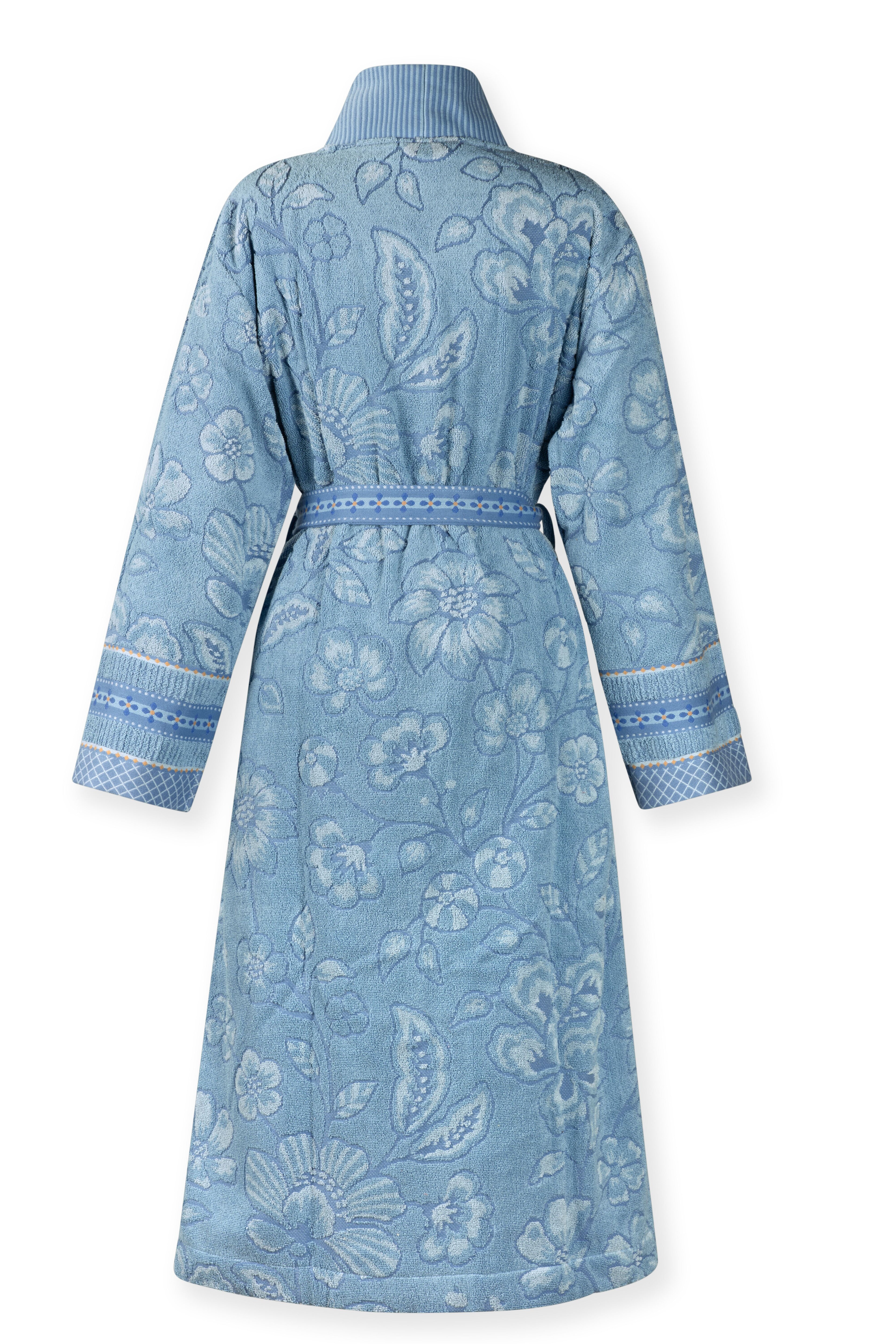 Pip Studio Jasmin Jacquard Badjas - Licht blauw