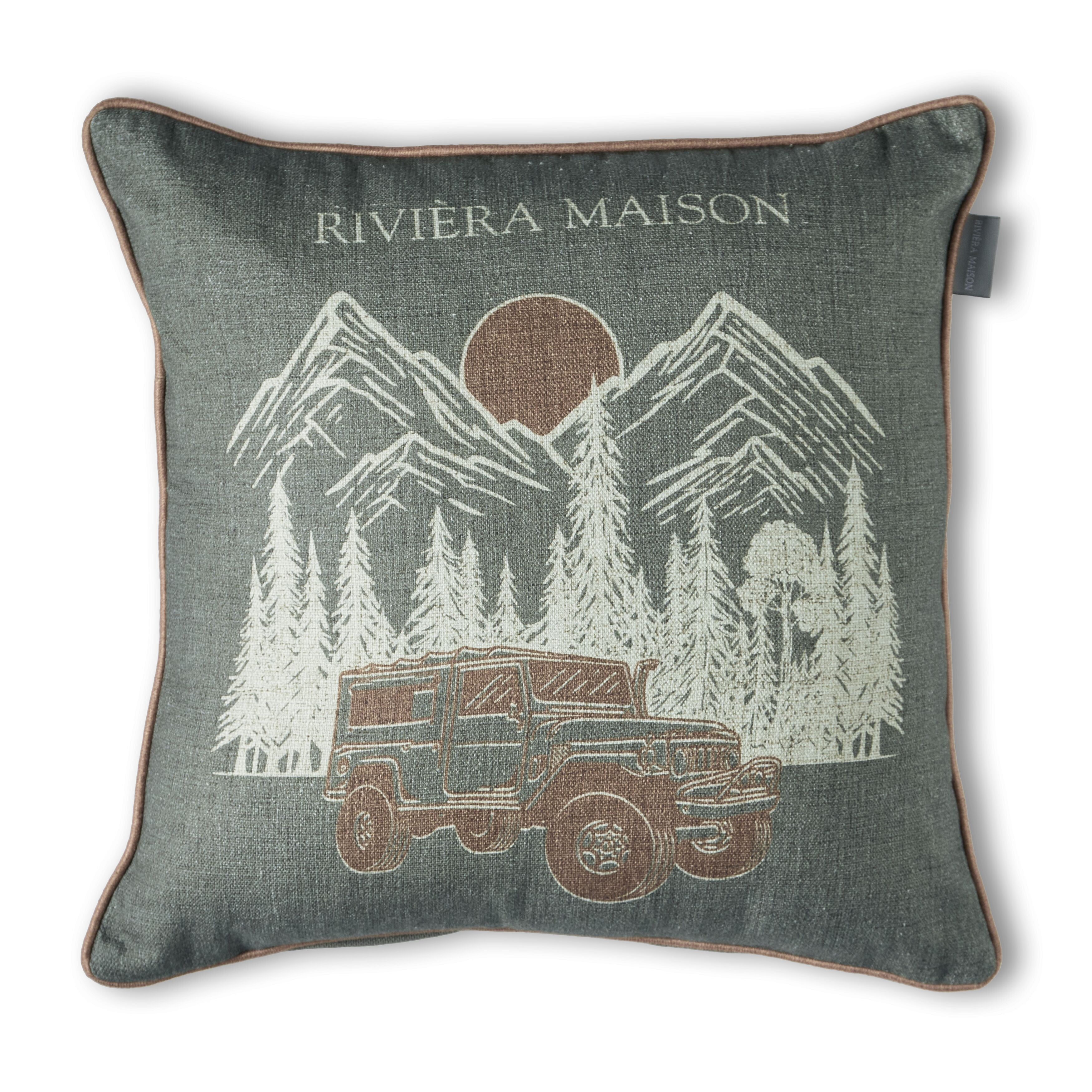 Rivièra Maison Roadtrip Decorative Cushion - Green
