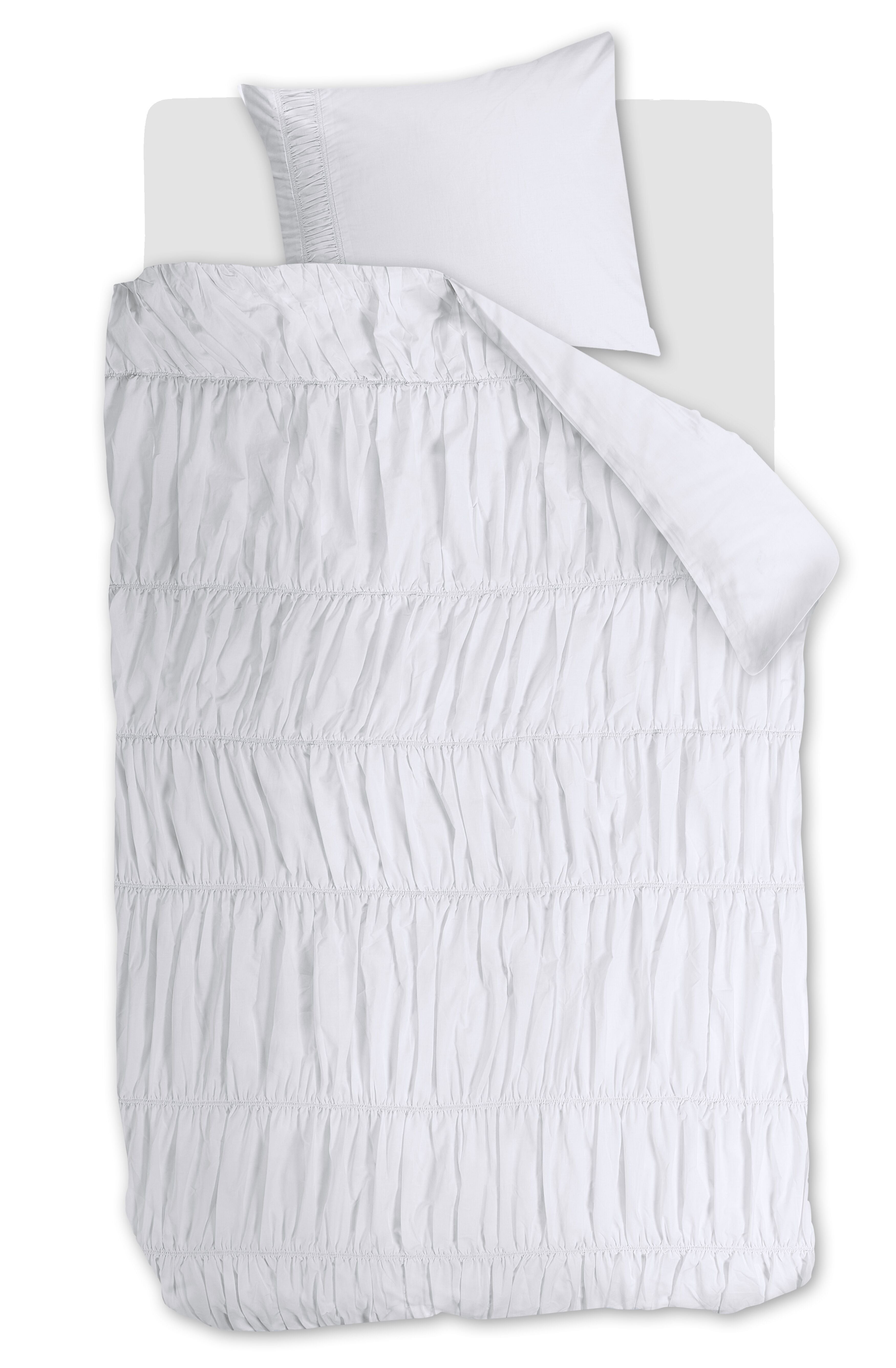 Ruffle Duvet Cover - White