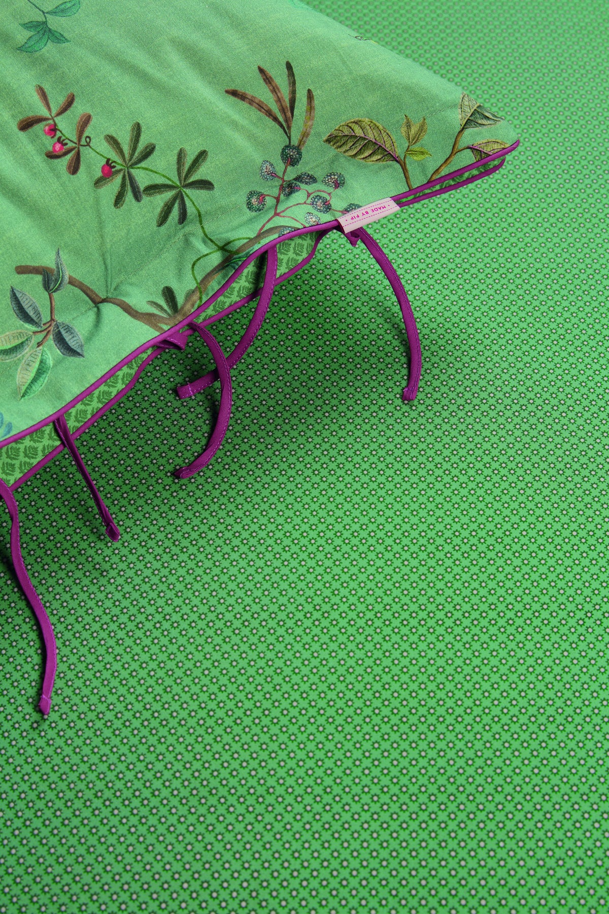 Pip Studio Hoeslaken - katoen - Midden groen