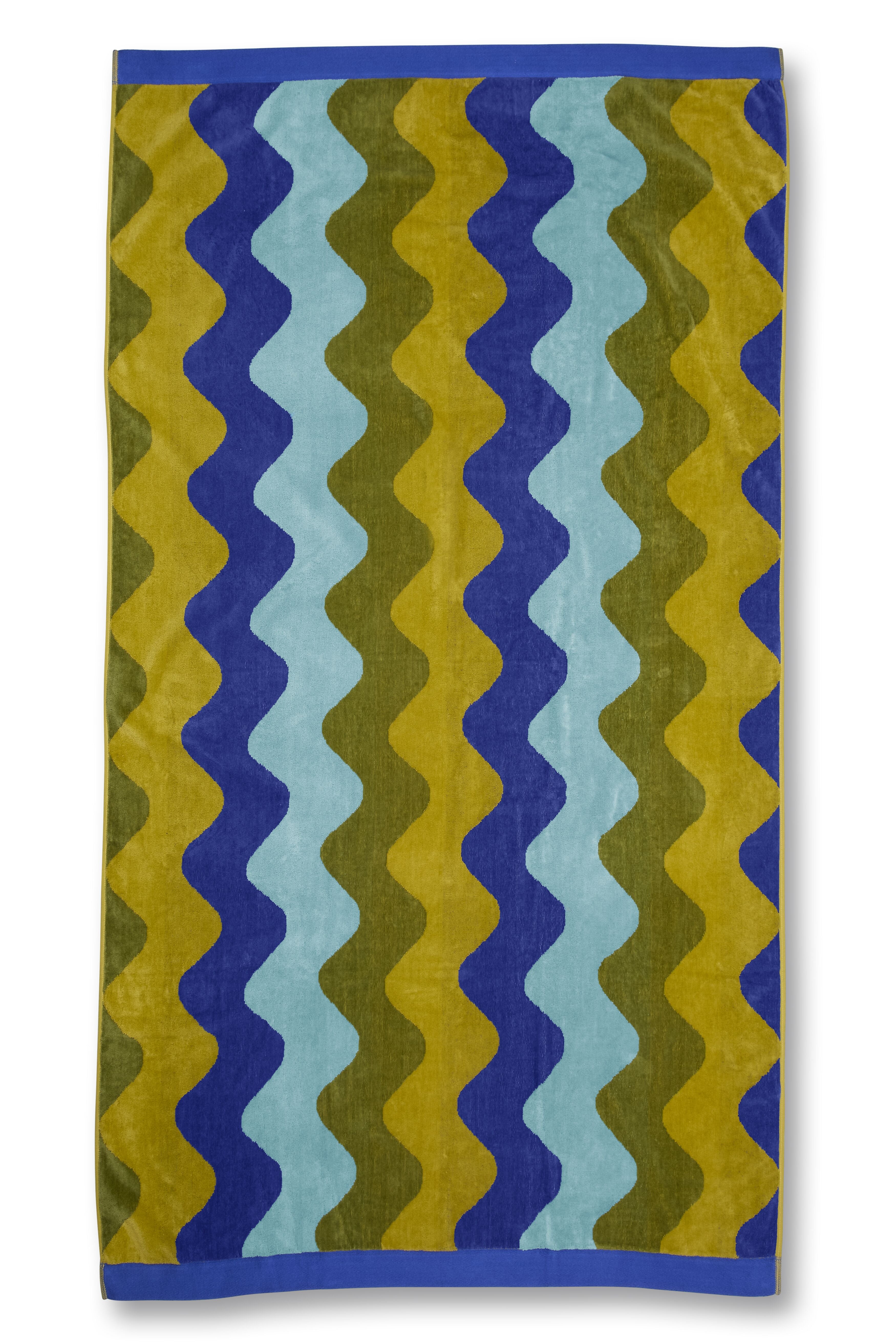 KAAT Amsterdam Waves Beach Towel - Blue Green