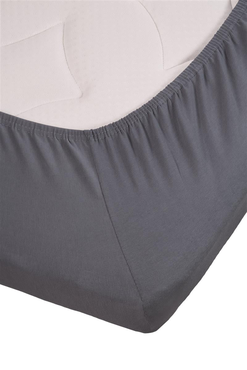 Beddinghouse Topper Fitted Sheet - Jersey Stretch - Cool Grey