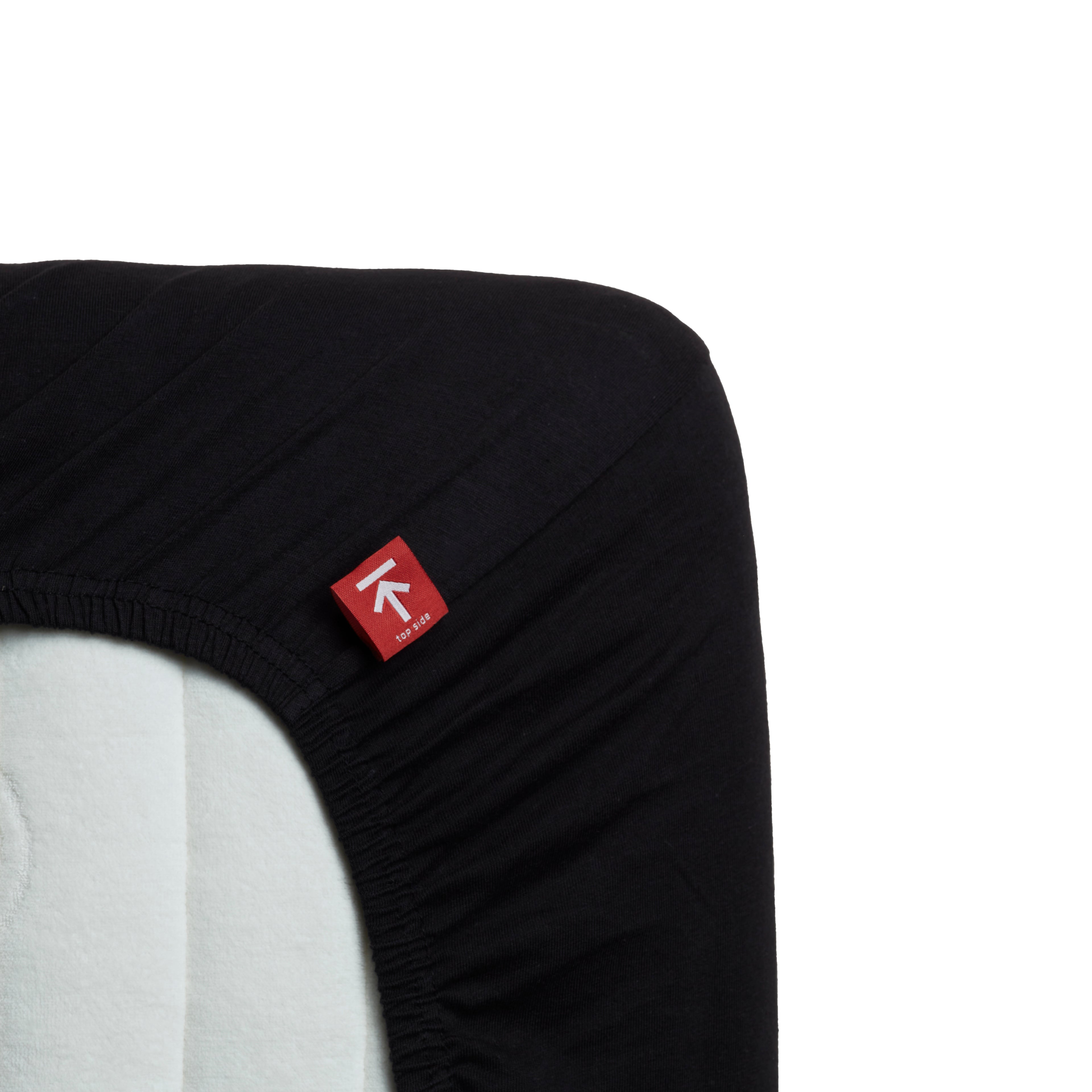 Beddinghouse Split Topper Fitted Sheet - Jersey Stretch - Black