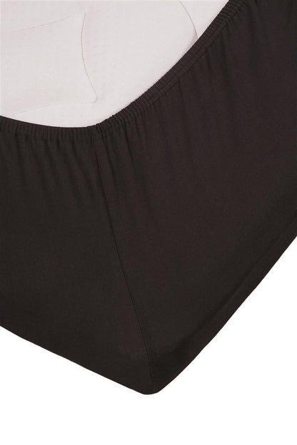 Beddinghouse Split Topper Fitted Sheet - Jersey Stretch - Black