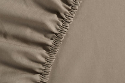Ambiante Split Topper Fitted Sheet - Cotton - Taupe