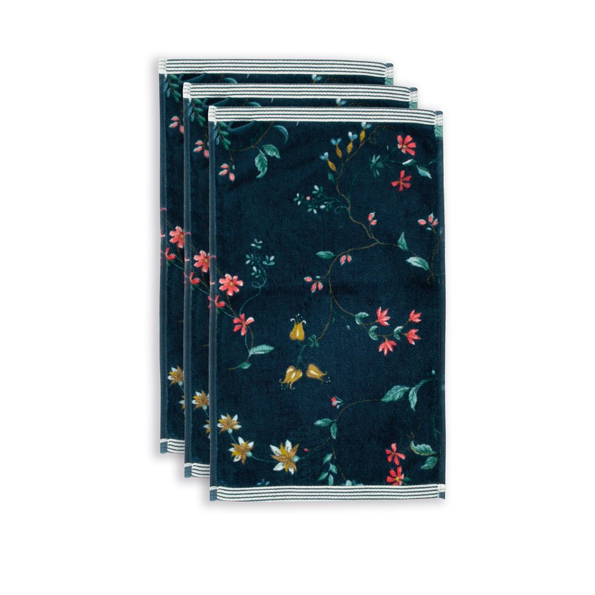 Pip Studio Les Fleurs Badtextiel - Donker Blauw