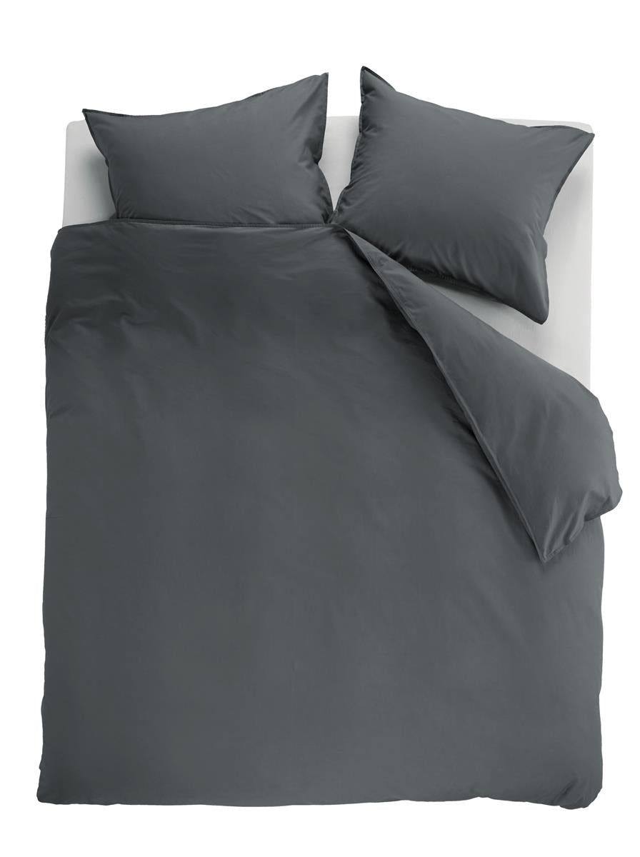 Beddinghouse Organic Basic dekbedovertrek - Antraciet