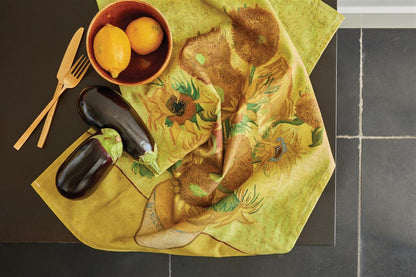Beddinghouse x Van Gogh Museum Theedoek Sunflower Tea Geel