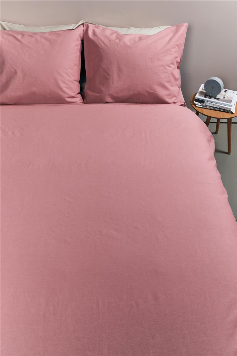 Ambiante Cotton Uni dekbedovertrek - Roze