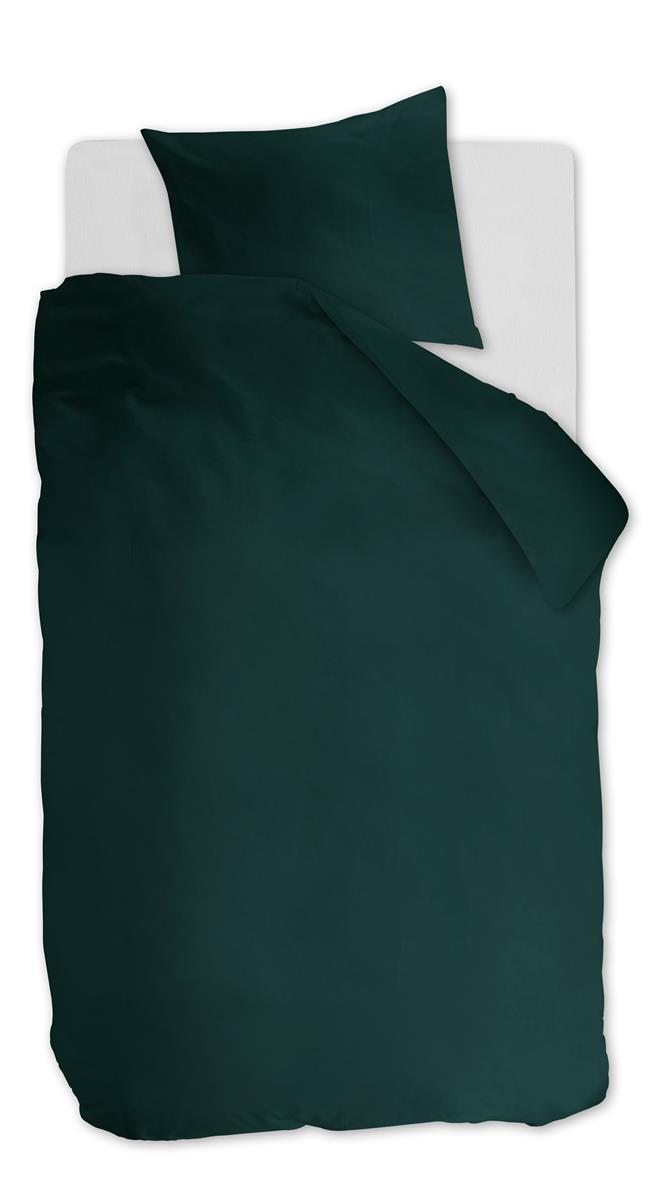 Ambiante Cotton Uni dekbedovertrek - Donker Groen