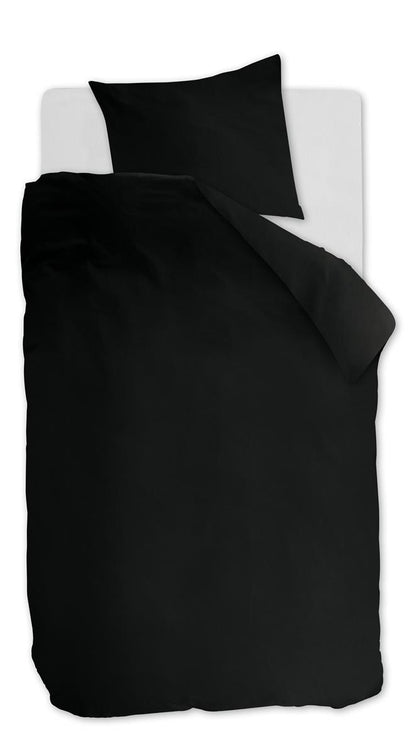 Ambiante Cotton Uni dekbedovertrek - Zwart
