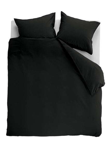 Ambiante Cotton Uni dekbedovertrek - Zwart