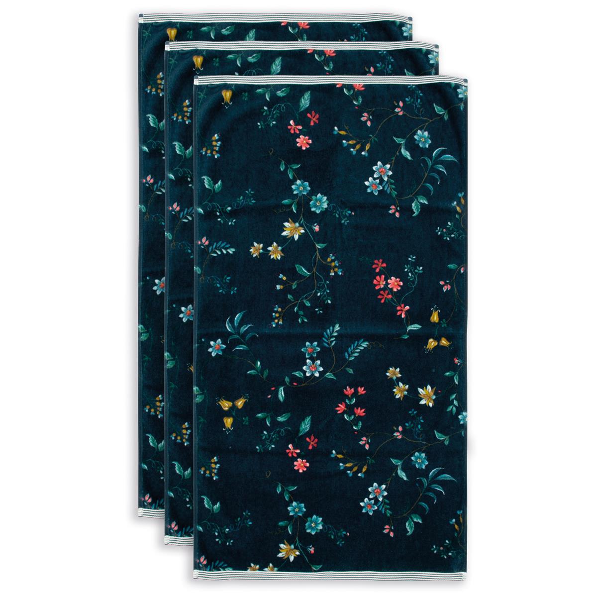 Pip Studio Les Fleurs Badtextiel - Donker Blauw