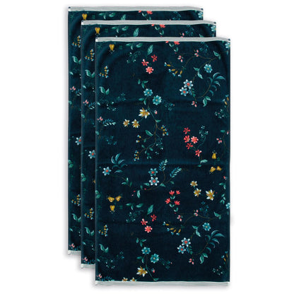 Pip Studio Les Fleurs Badtextiel - Donker Blauw