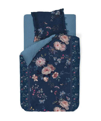 Pip Studio Tokyo Bouquet dekbedovertrek - Donker Blauw