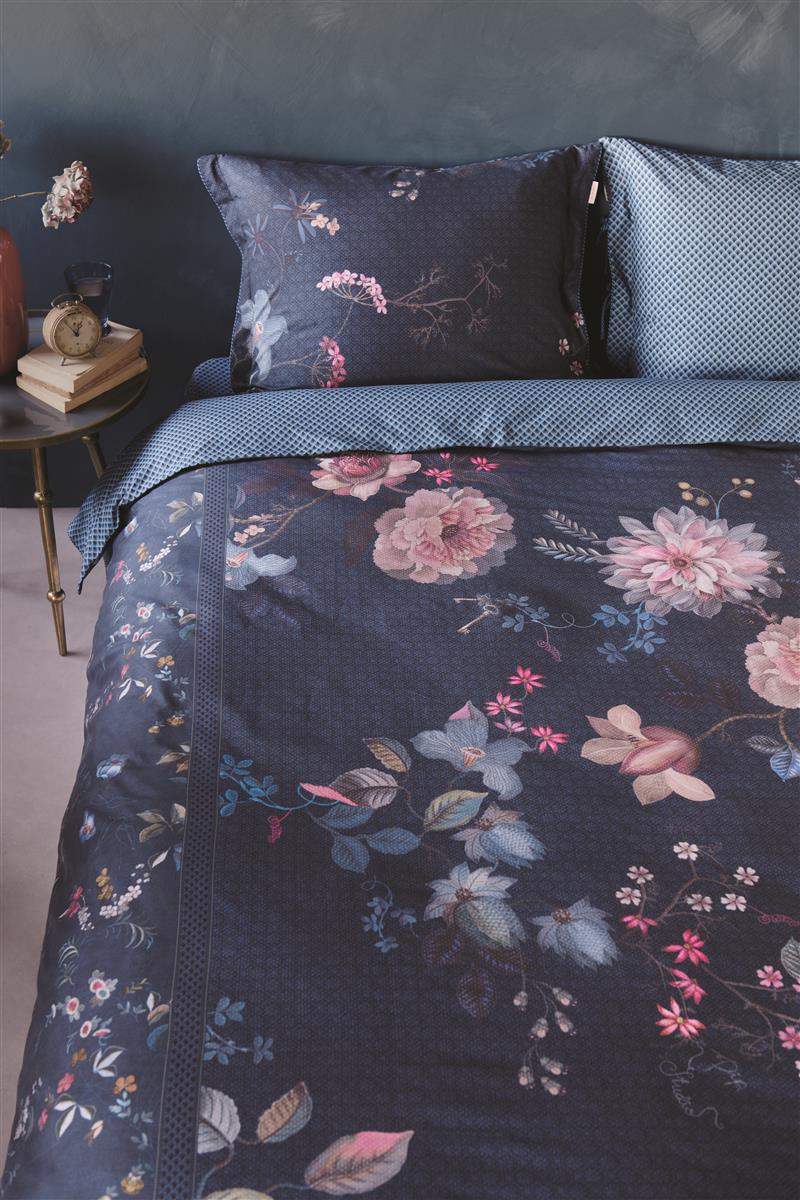 Pip Studio Tokyo Bouquet dekbedovertrek - Donker Blauw