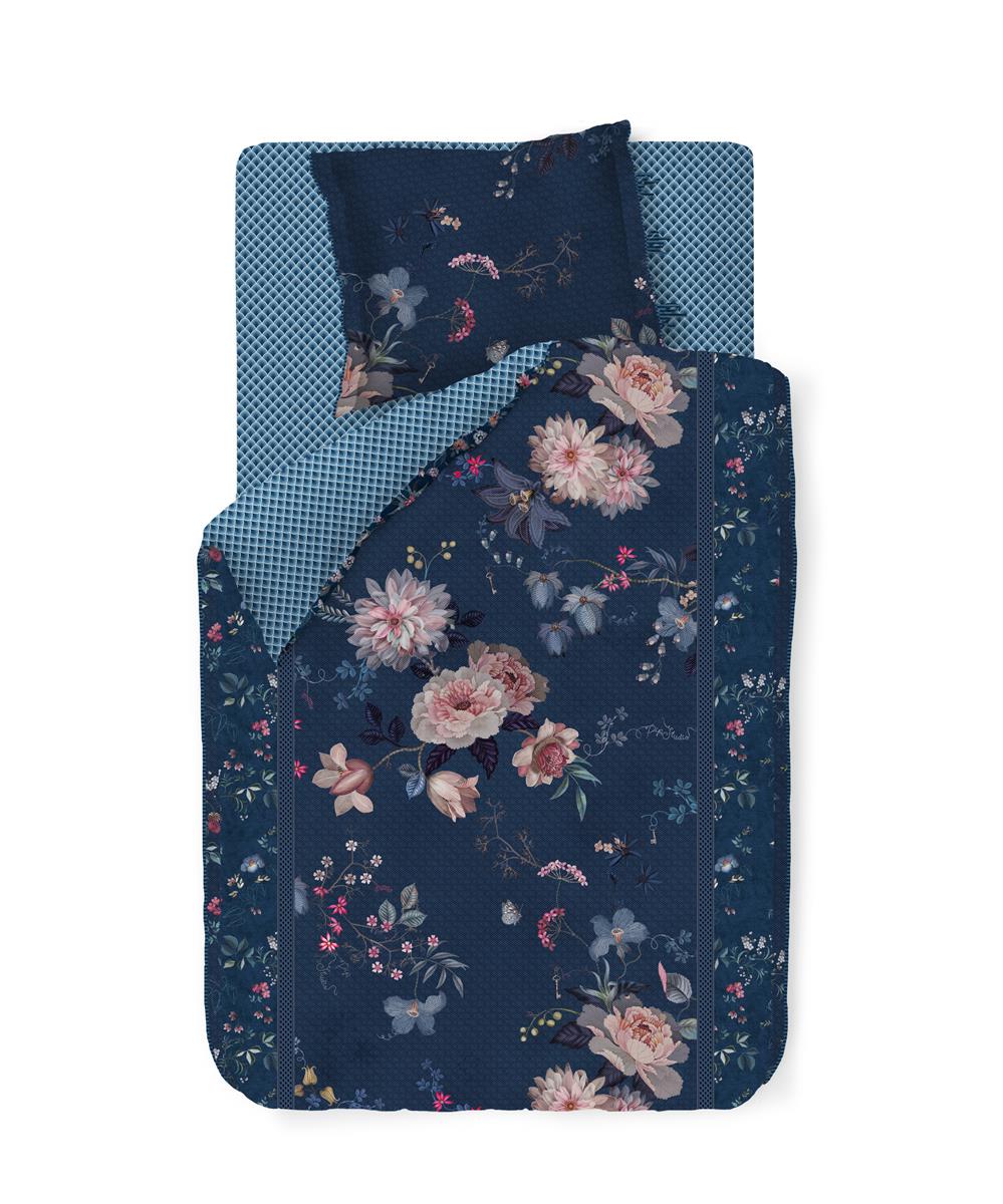 Pip Studio Tokyo Bouquet dekbedovertrek - Donker Blauw