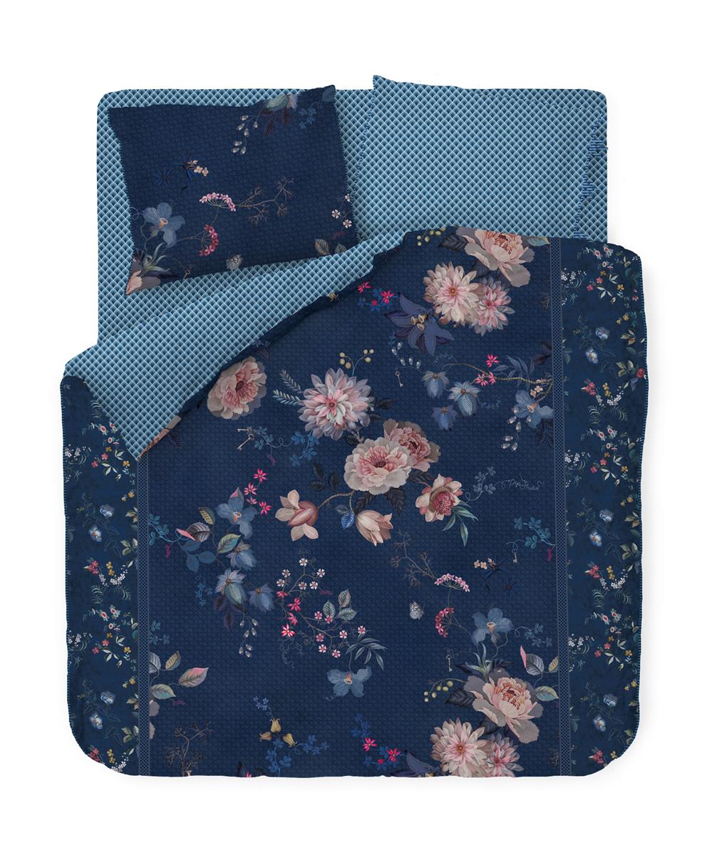 Pip Studio Tokyo Bouquet dekbedovertrek - Donker Blauw