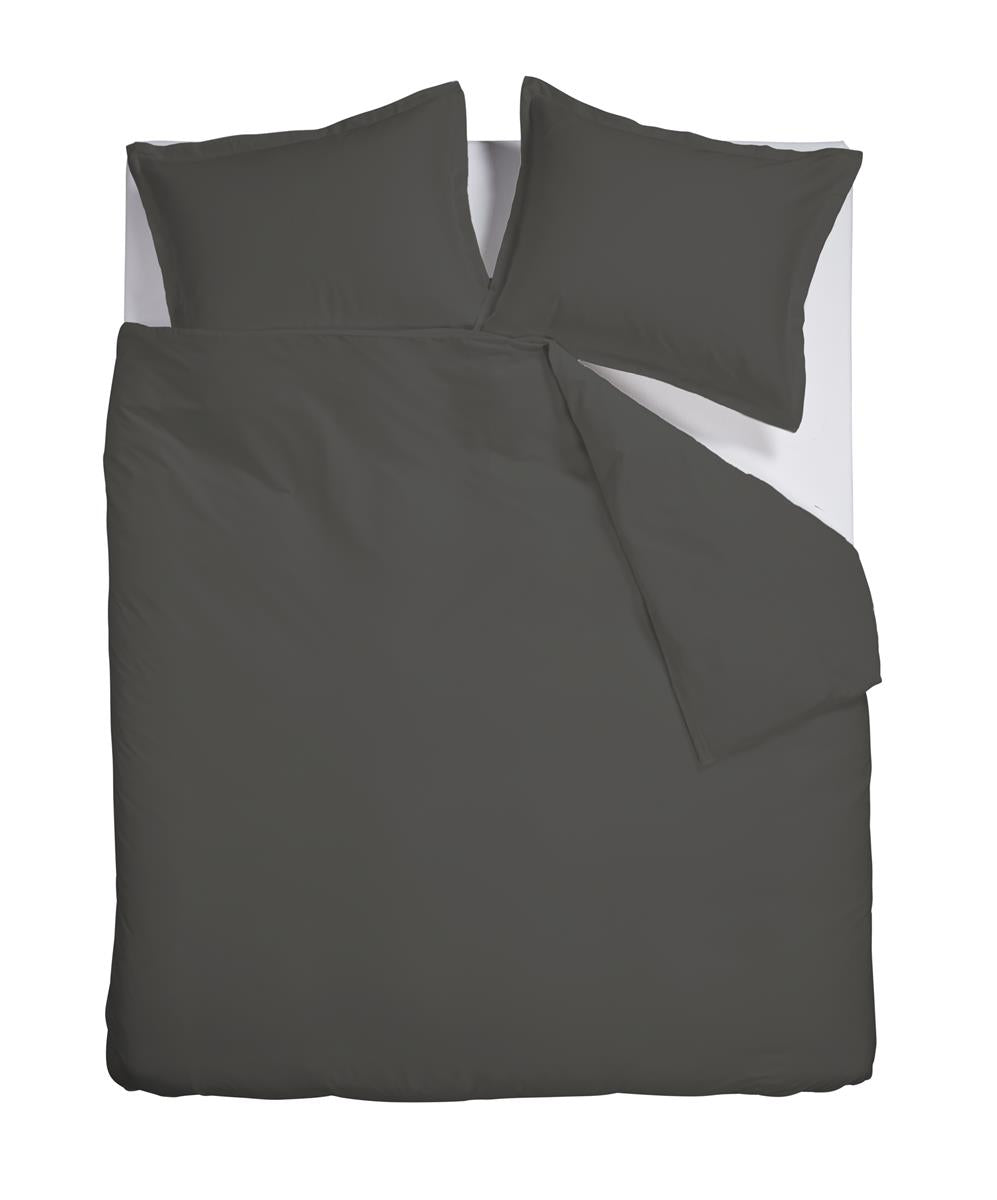 Ambiante Satin Uni duvet cover - Dark Grey