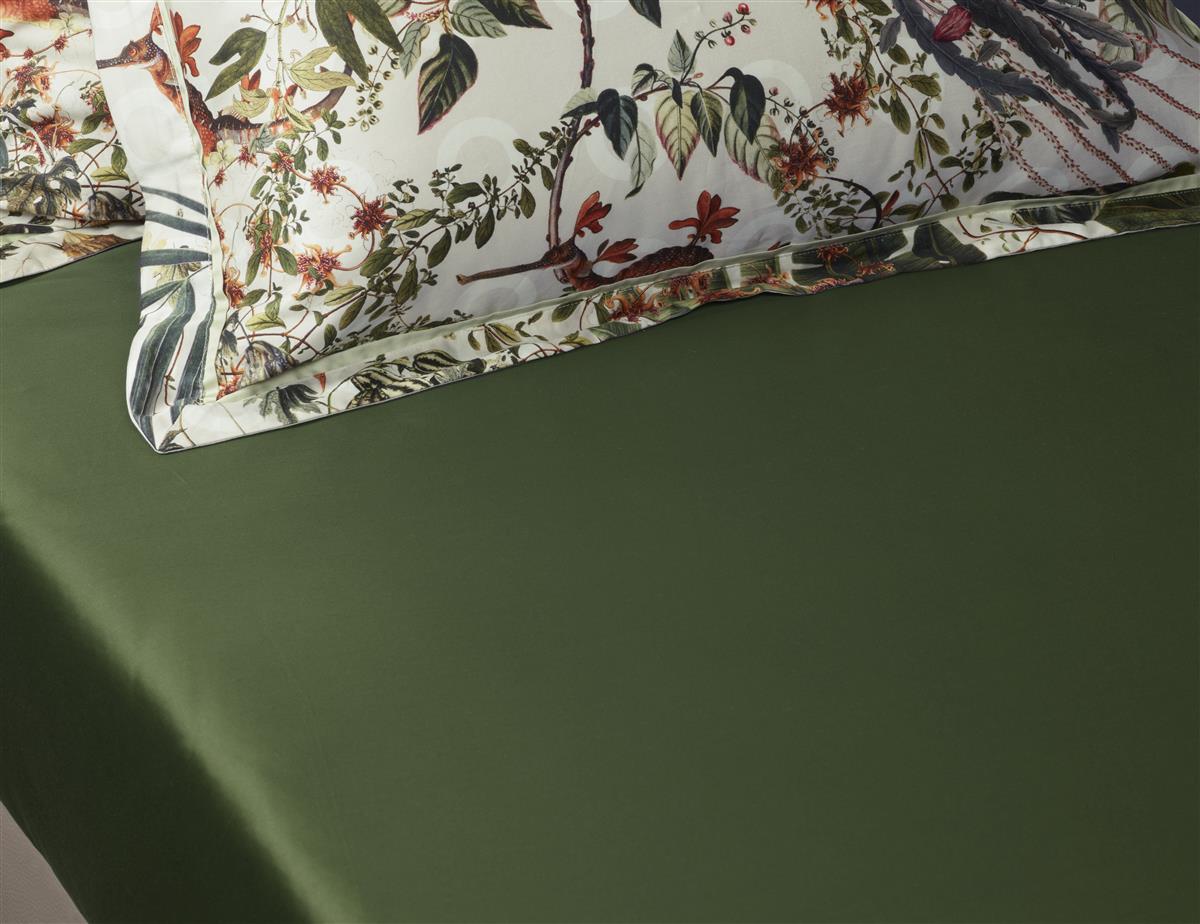MOOOI Fitted Sheet - Cotton Satin - Green
