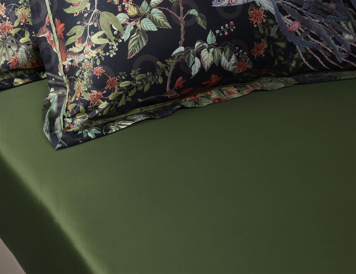 MOOOI Fitted Sheet - Cotton Satin - Green