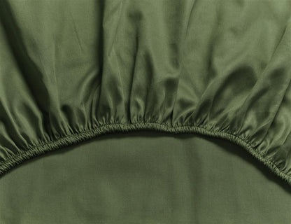 MOOOI Fitted Sheet - Cotton Satin - Green