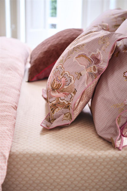 Pip Studio Hoeslaken - Percale katoen - Koraalrood