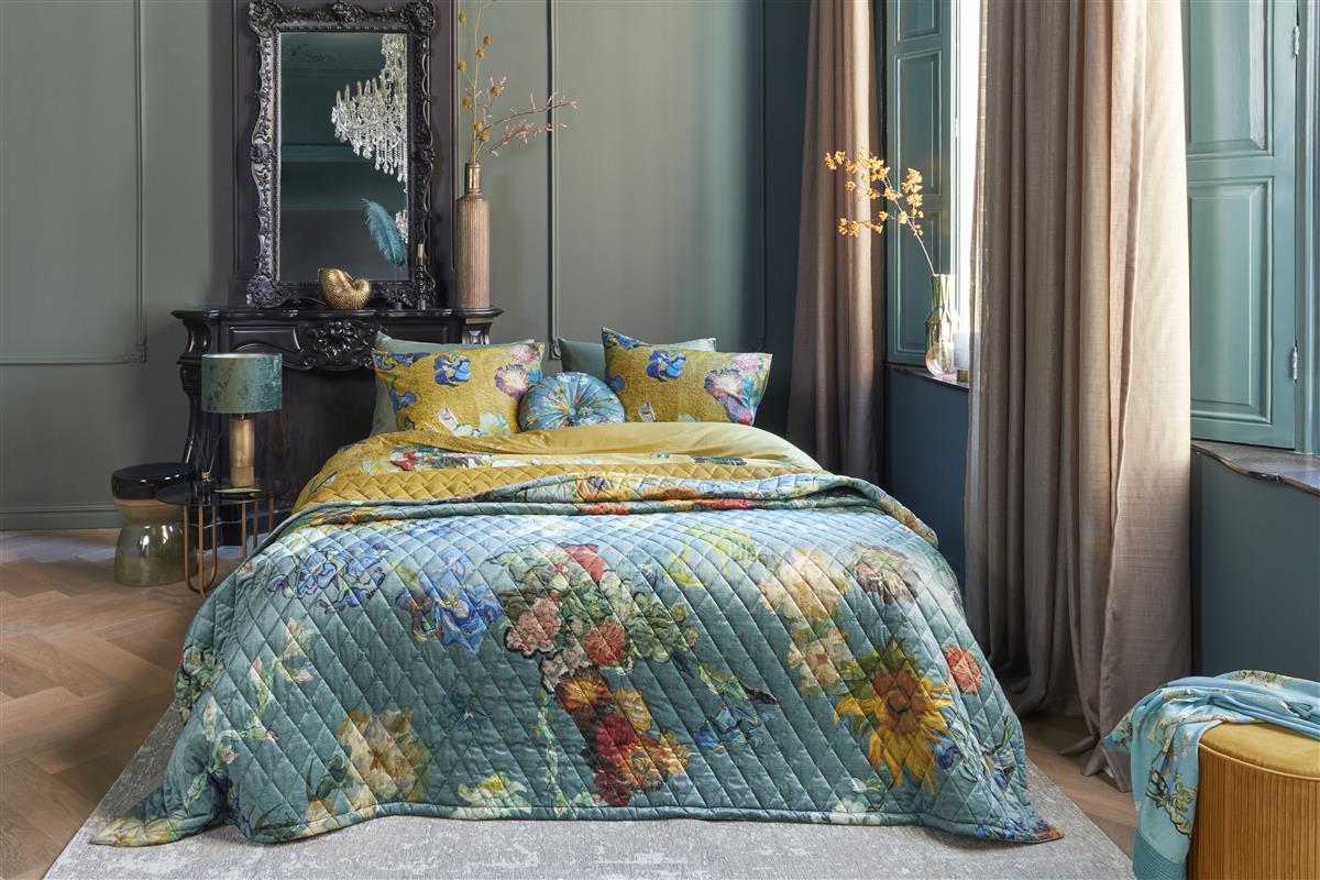 Beddinghouse x Van Gogh Museum Partout des Fleurs Sprei - Groen