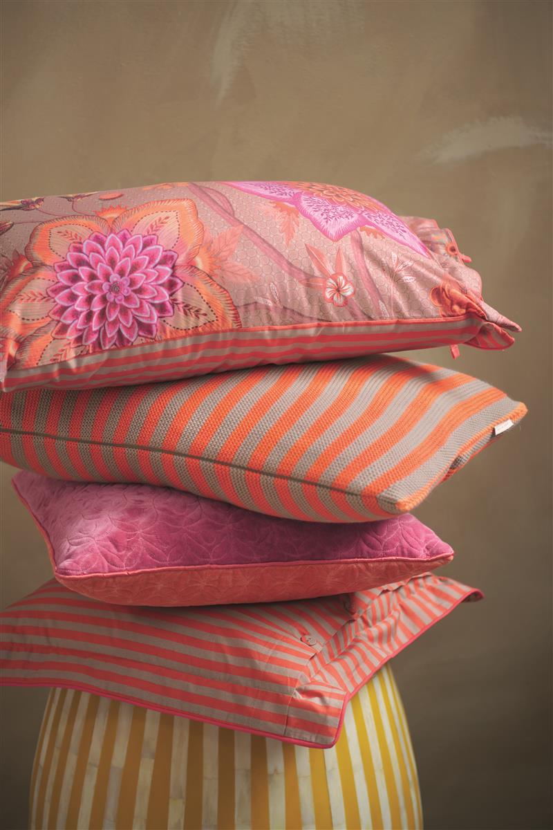 Pip Studio Bonsoir Stripe Decorative Cushion - Orange