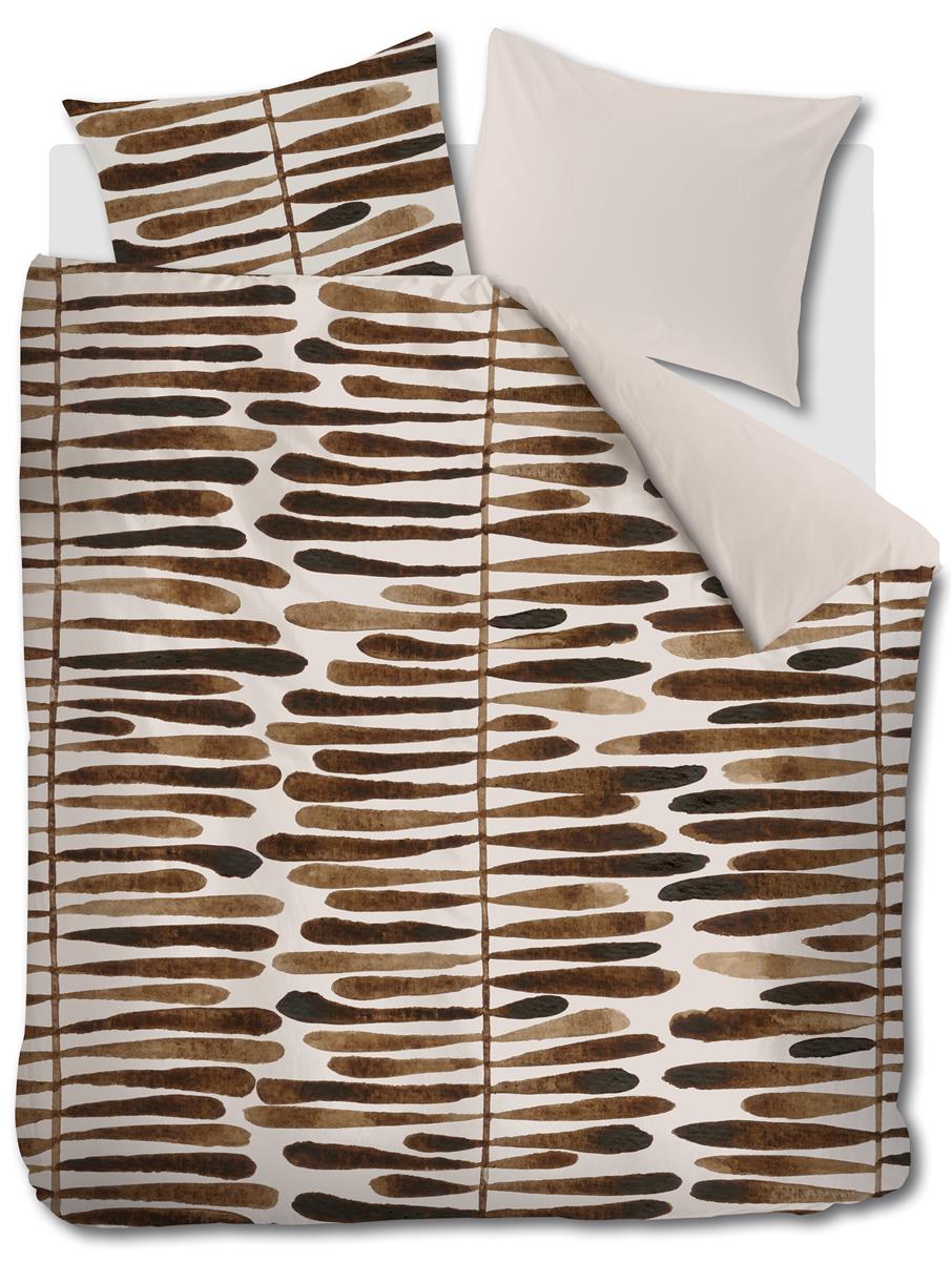 vtwonen Botanic Stripe duvet cover - Stone red