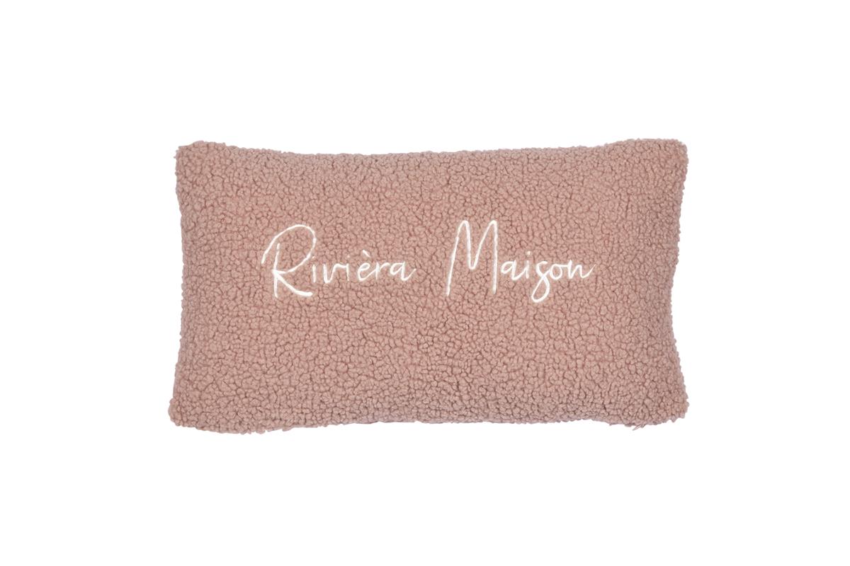 Riviera Maison Teddy Decoratiekussen - Roze