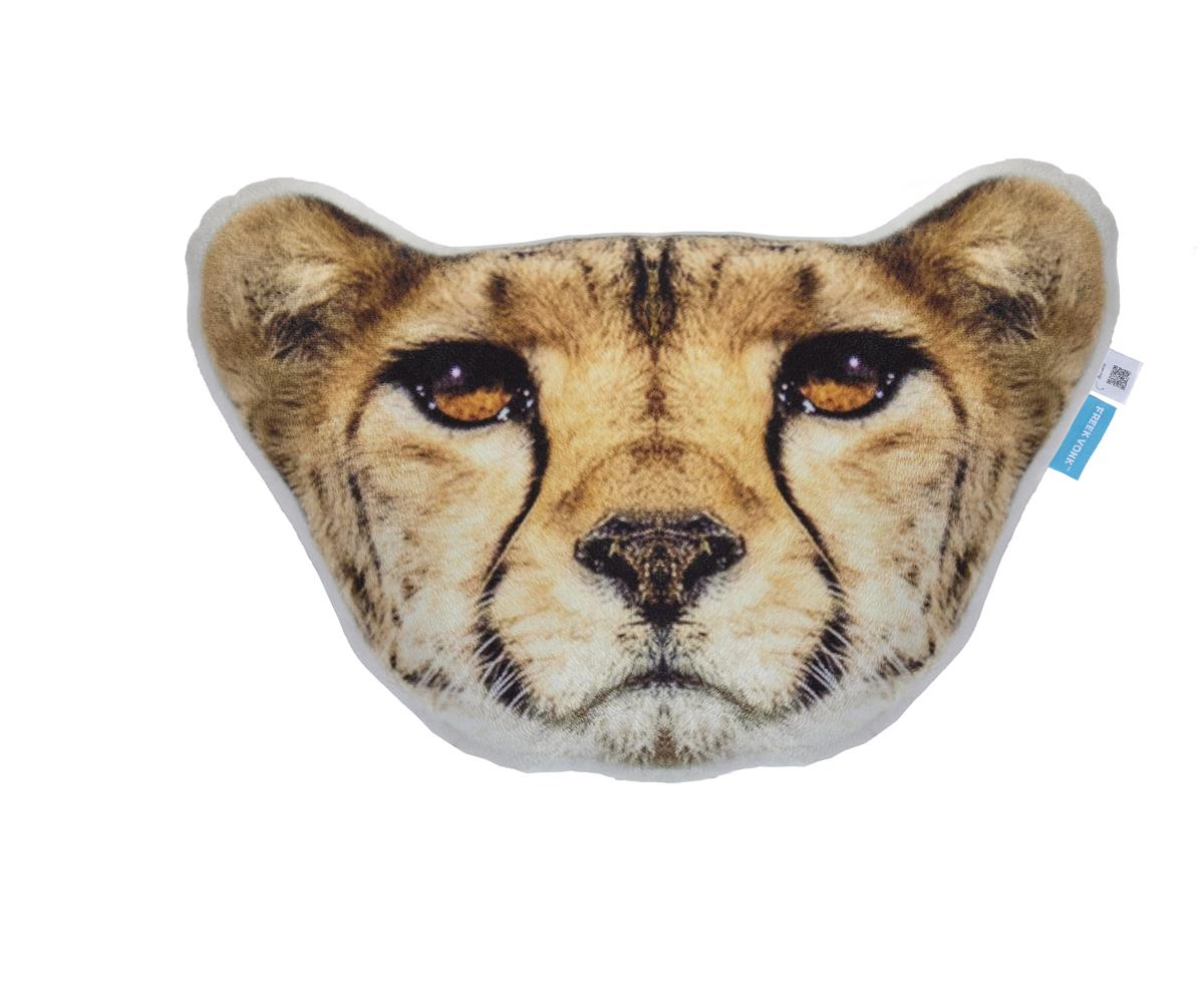 FREEK VONK Cheetah Head Decorative Cushion - Sand