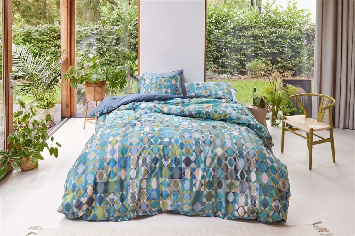 Beddinghouse Sumatra dekbedovertrek - Blauw Groen