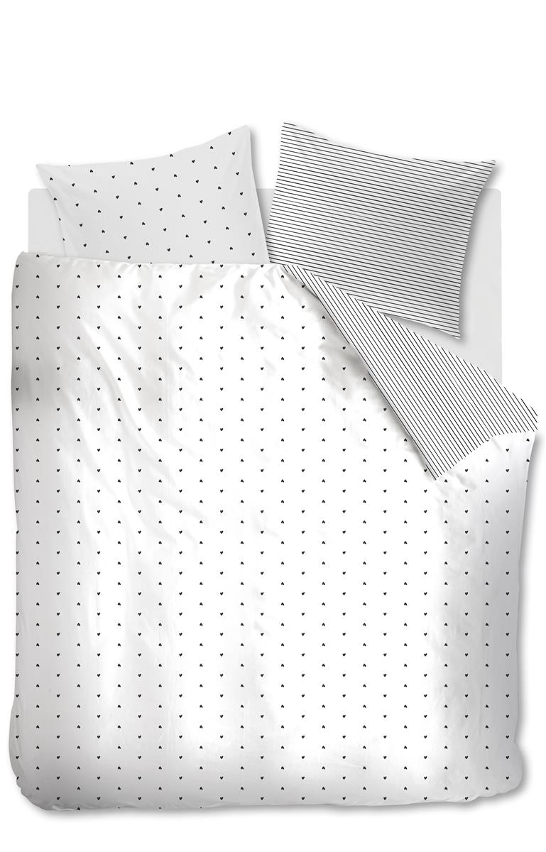 vtwonen Striped Love duvet cover - White