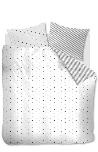vtwonen Striped Love duvet cover - White