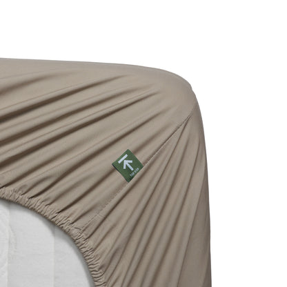 Beddinghouse Splittopper Hoeslaken - Percale katoen - Zand