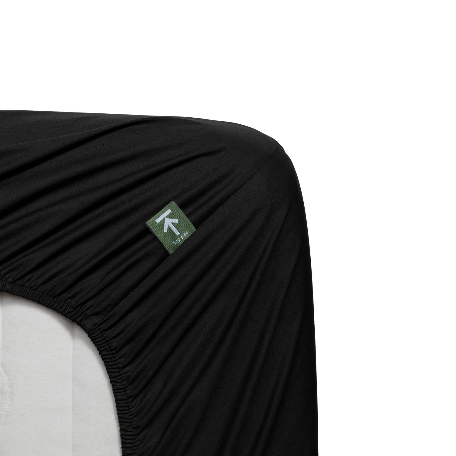 Beddinghouse Split Topper Fitted Sheet - Percale Cotton - Black