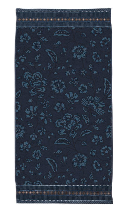 Pip Studio Jasmin Jacquard Bath Textiles - Dark Blue