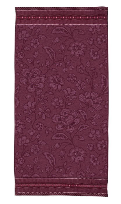Pip Studio Jasmin Jacquard Badtextiel - Donker roze