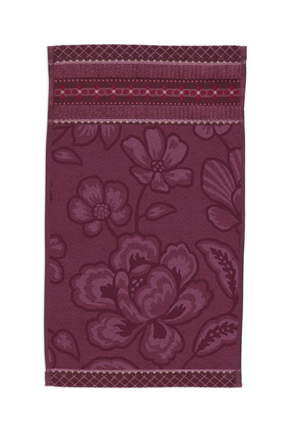 Pip Studio Jasmin Jacquard Badtextiel - Donker roze