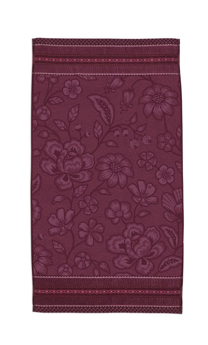 Pip Studio Jasmin Jacquard Badtextiel - Donker roze