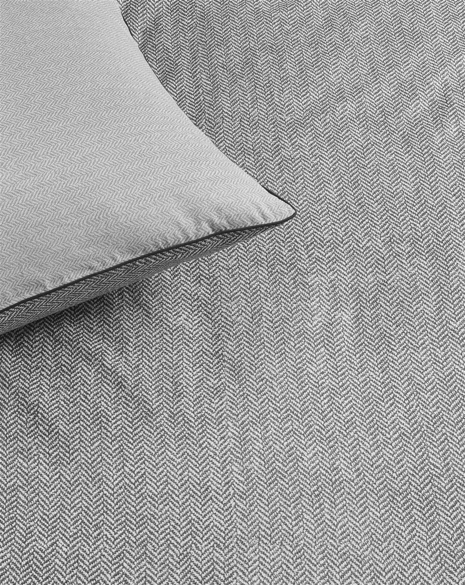 Riviera Maison Chevron Weave dekbedovertrek - Grijs