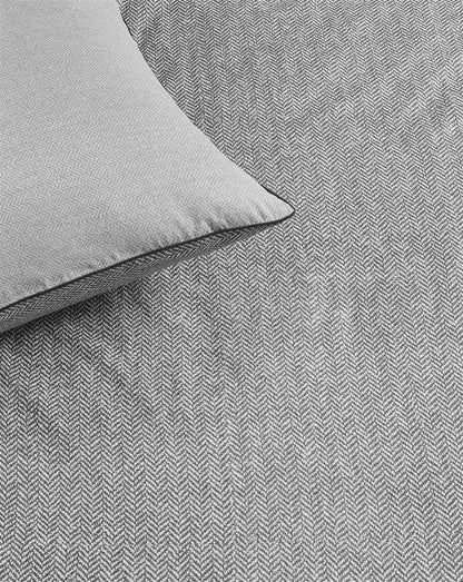 Riviera Maison Chevron Weave Dekbedovertrek - Grijs