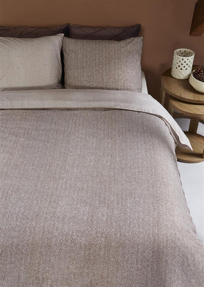 Riviera Maison Chevron Weave Duvet Cover - Brown