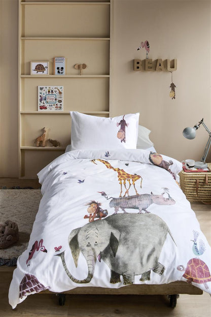 Beddinghouse x Fiep Amsterdam Dieren Stapelen dekbedovertrek - Multi