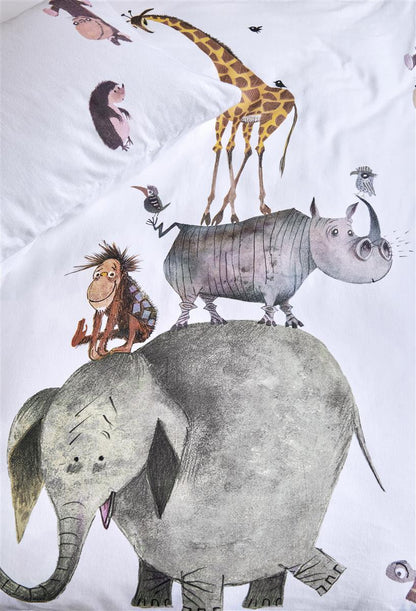 Beddinghouse x Fiep Amsterdam Dieren Stapelen dekbedovertrek - Multi